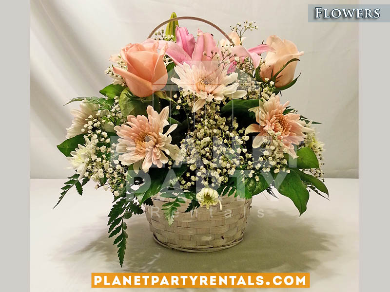 Wedding flower centerpieces with Pink Roses and Tulip
