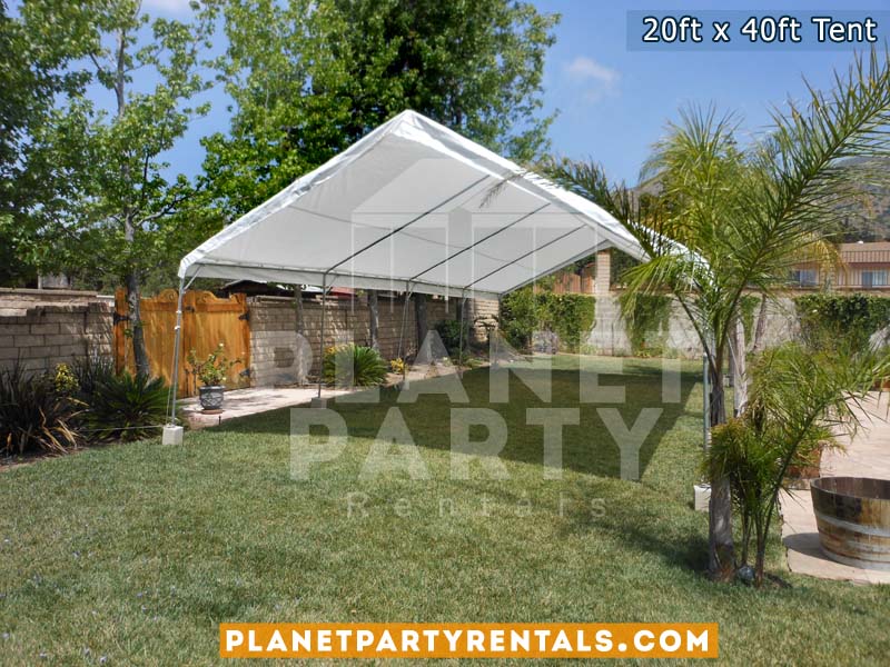 20ft x 40ft Tent with no Walls | Sidewalls and Front and Back Panels are Removable on Tents | San Fernando Valley Tent Rentals