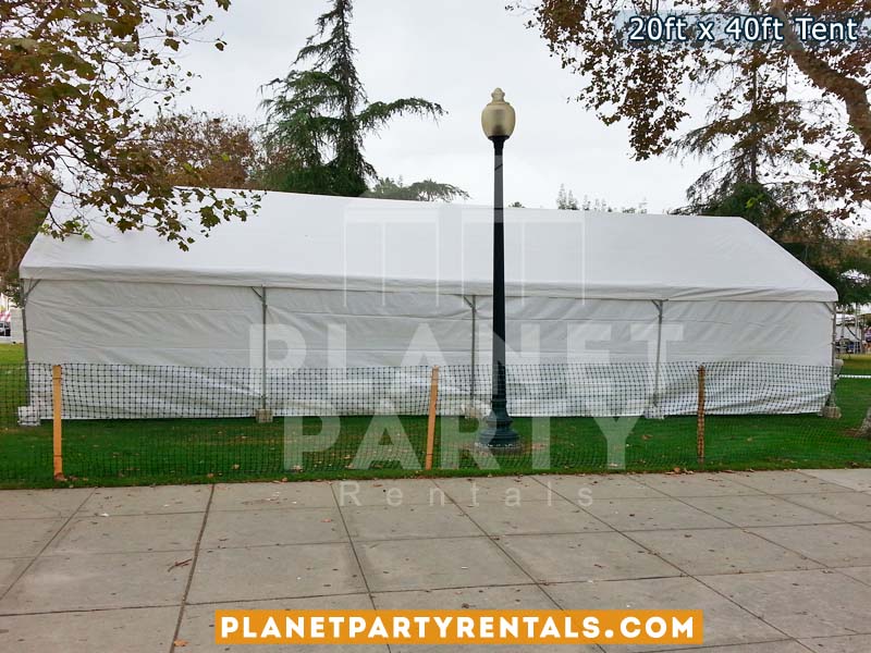 20ft x 40ft Tent with sidewalls | San Fernando Valley Tent Rentals