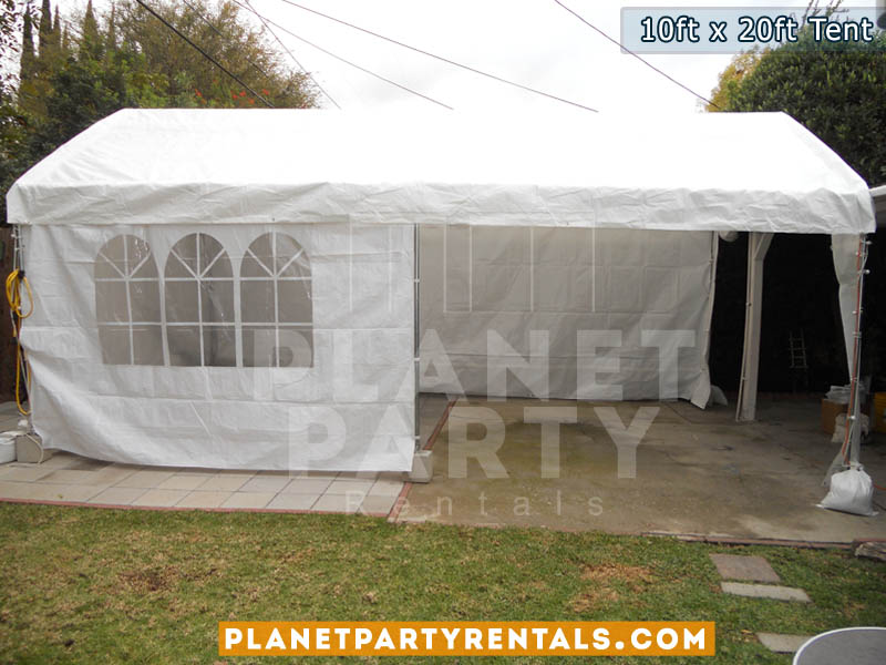 10ft x 20ft White Party Tent | San Fernando Valley Tent Rentals