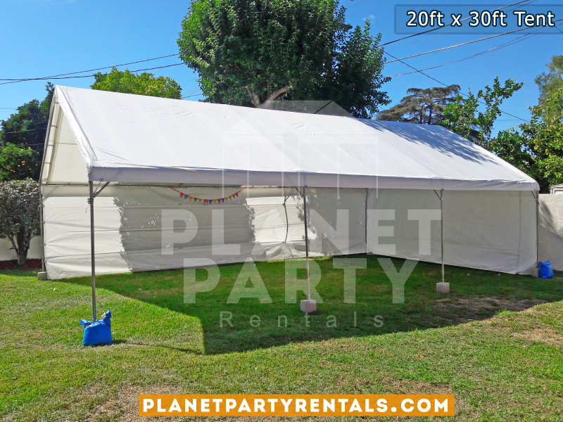20ft x 30ft Party Tent with Sidewalls on Grass for Birthday Party