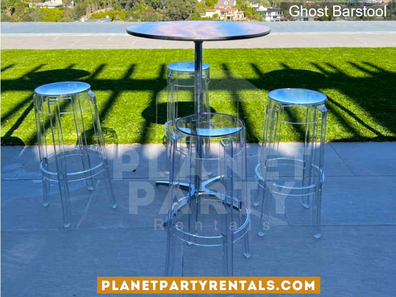 Ghost Barstool with Cocktail Table