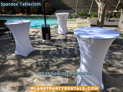 Spandex White Tablecloth for Cocktail Table