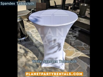 Spandex White Tablecloth for Cocktail Table