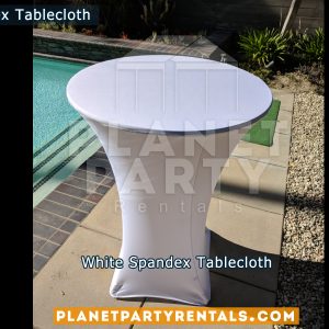 Spandex White Tablecloth for Cocktail Table