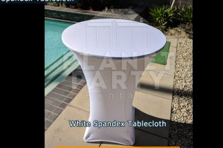 Spandex White Tablecloth for Cocktail Table