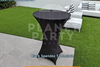 Round Black Spandex Tablecloths