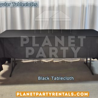 Black Rectangular Tablecloth for 6ft Rectangular Table