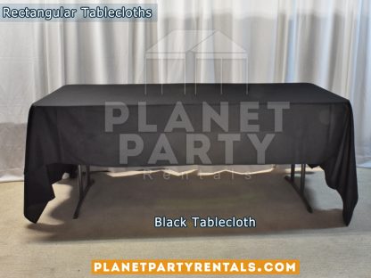 Black Rectangular Tablecloth for 6ft Rectangular Table