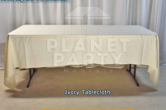 Ivory Rectangular Tablecloth for 6ft Rectangular Table