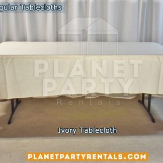 Ivory Rectangular Tablecloth for 6ft Rectangular Table