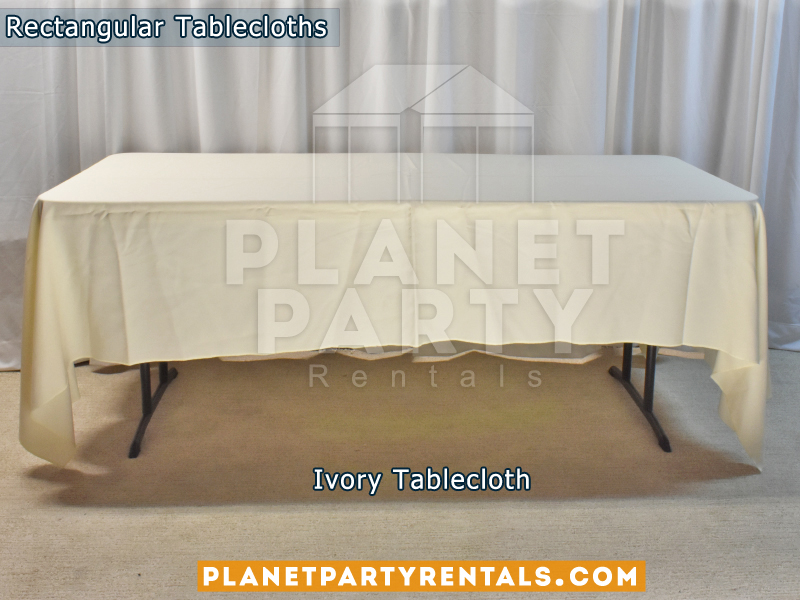 Ivory Rectangular Tablecloth for 6ft Rectangular Table 