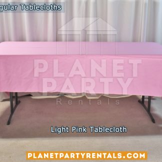 Light Pink Rectangular Tablecloth for 6ft Rectangular Table