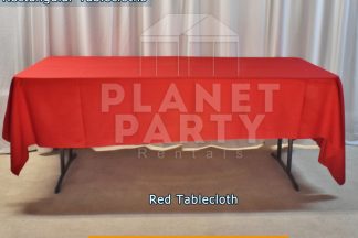 Red Rectangular Tablecloth for 6ft Rectangular Table