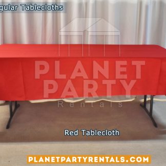 Red Rectangular Tablecloth for 6ft Rectangular Table