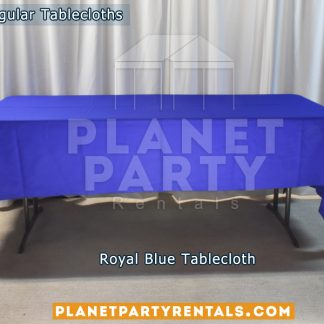 Royal Blue Rectangular Tablecloth for 6ft Rectangular Table