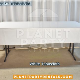 White Rectangular Tablecloth for 6ft Rectangular Table