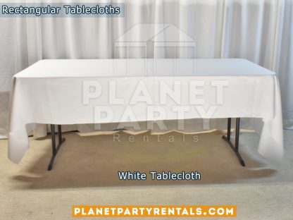 White Rectangular Tablecloth for 6ft Rectangular Table