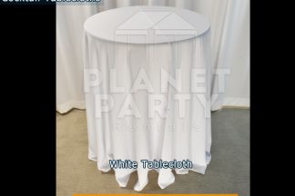 White Cocktail Tablecloth for Cocktail Table