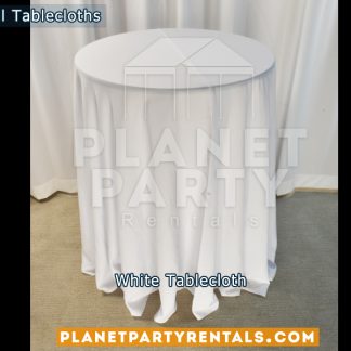 White Cocktail Tablecloth for Cocktail Table