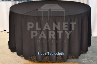 Black Tablecloth for 60" Round Table