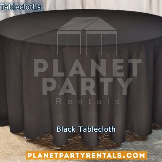 Black Tablecloth for 60" Round Table