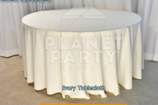 Ivory Tablecloth for 60" Round Table