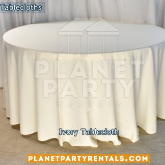 Ivory Tablecloth for 60" Round Table