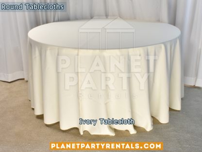 Ivory Tablecloth for 60" Round Table