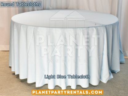 Light Blue Tablecloth for 60" Round Table