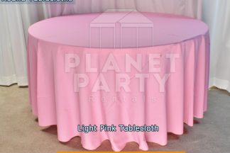 Light Pink Tablecloth for 60" Round Table