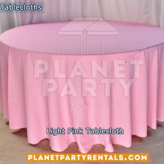 Light Pink Tablecloth for 60" Round Table