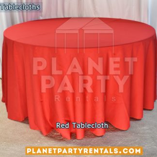 Red Tablecloth for 60" Round Table