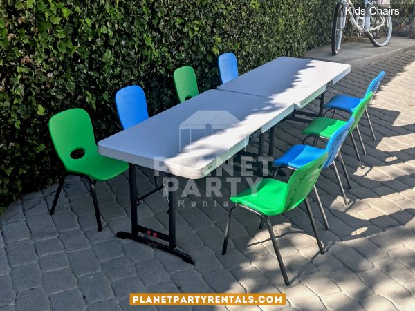 Blue/Green Kids Plastic Chairs