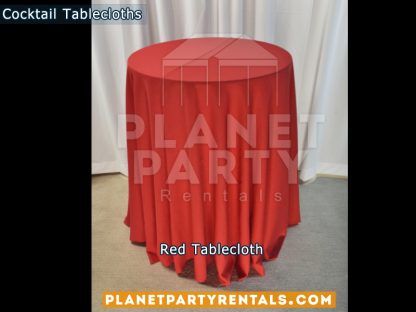 Red cocktail tablecloths for Cocktail Table