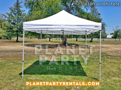 10ft x 10ft White Pop Up Tent (Adjustable Height)