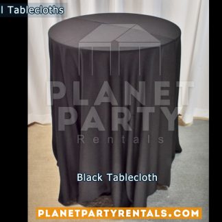 Black Cocktail Tablecloth for Cocktail Table