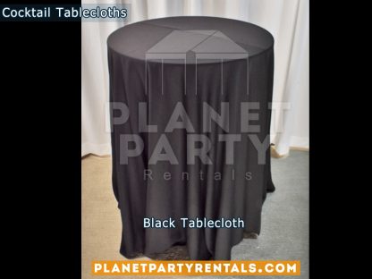 Black Cocktail Tablecloth for Cocktail Table