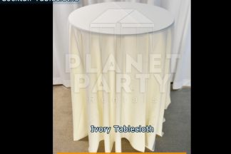Ivory Cocktail Tablecloth for Cocktail Table