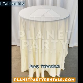 Ivory Cocktail Tablecloth for Cocktail Table