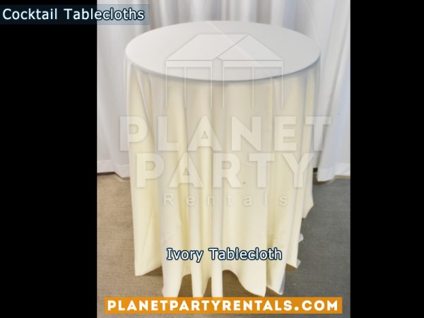 Ivory Cocktail Tablecloth for Cocktail Table