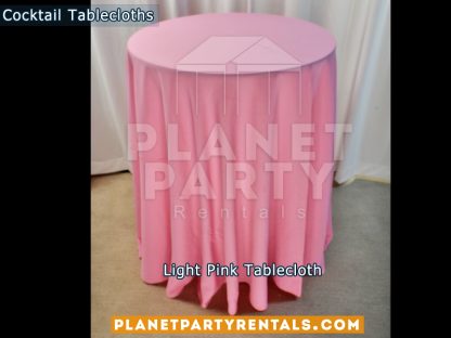 Light Pink Cocktail Tablecloth for Cocktail Table