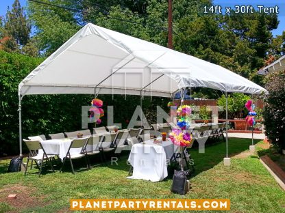 14ft x 30ft White Party Tent | San Fernando Valley Party Rentals
