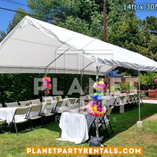 14ft x 30ft White Party Tent | San Fernando Valley Party Rentals