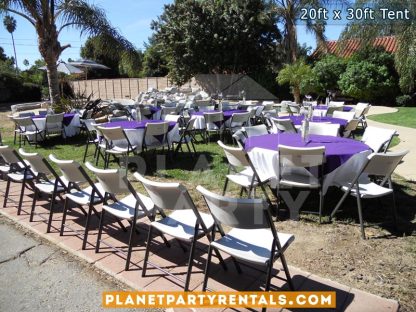 Rectangular Tables | Round Tables | Plastic White Chairs | San Fernando Valley