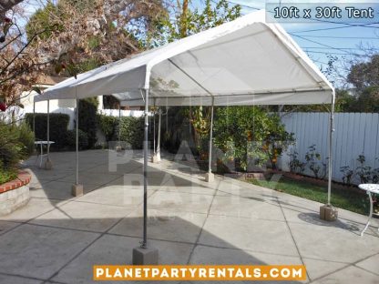 10ft x 30ft white tent | Tent rentals San Fernando Valley | White 10 feet x 30 feet tent