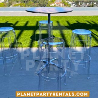 Ghost Barstool with Cocktail Table